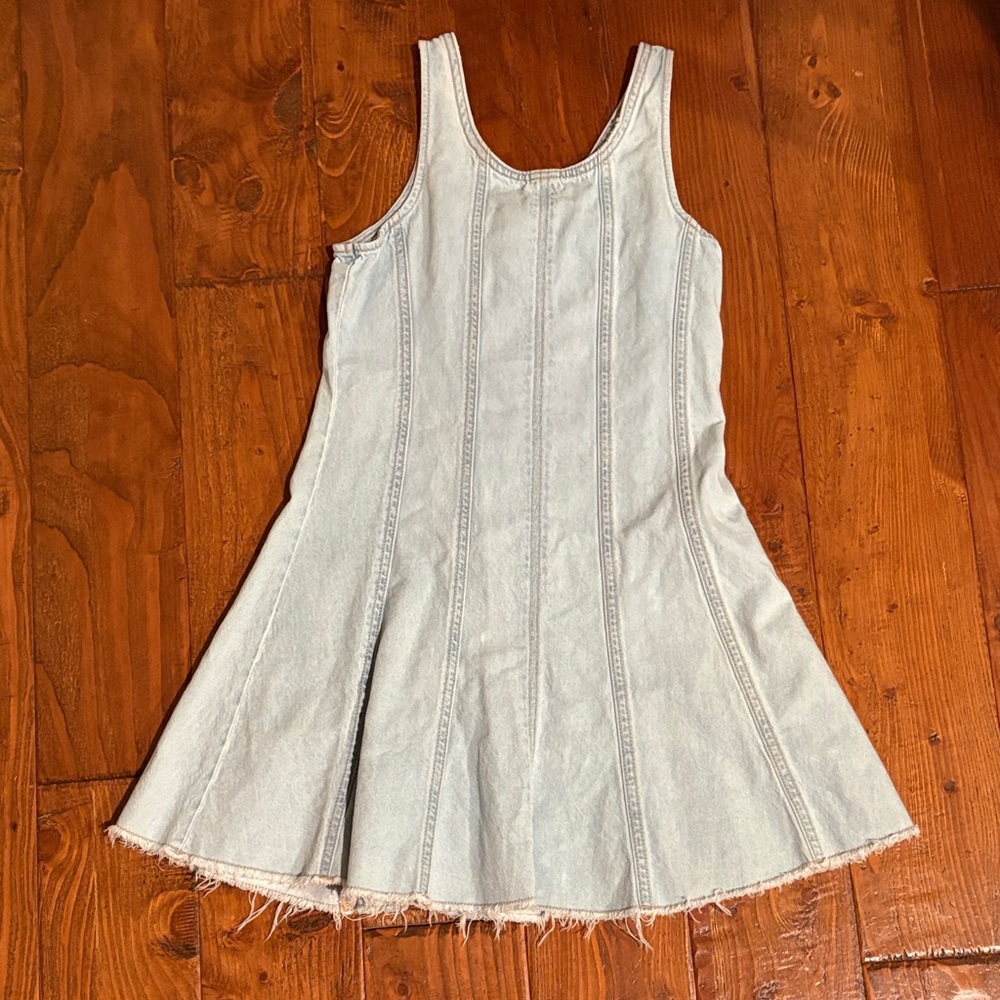 Zara Light Blue Denim Tank Dress